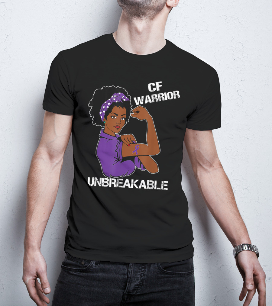 CF Warrior Unbreakable Strong Woman Purple T-Shirt