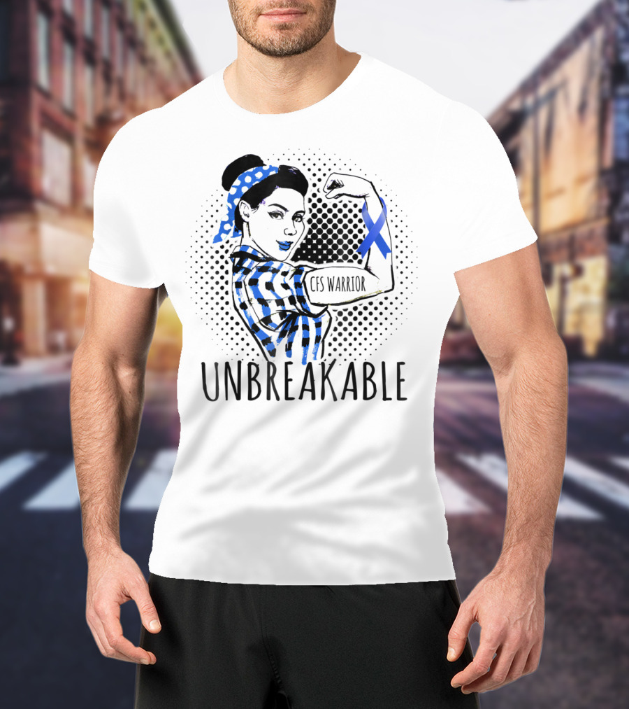 Cfs Warrior Unbreakable Blue Ribbon Strength T-Shirt