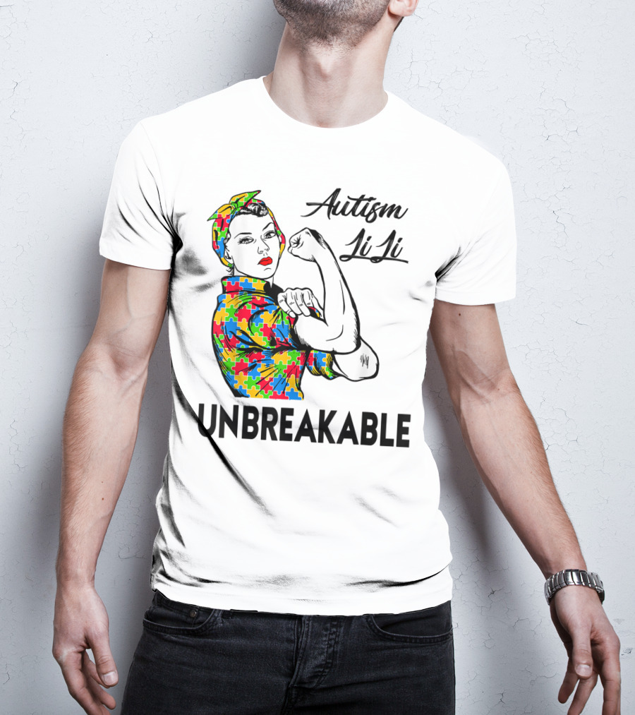 Autism LiLi Unbreakable Puzzle Pattern Empowerment T-Shirt
