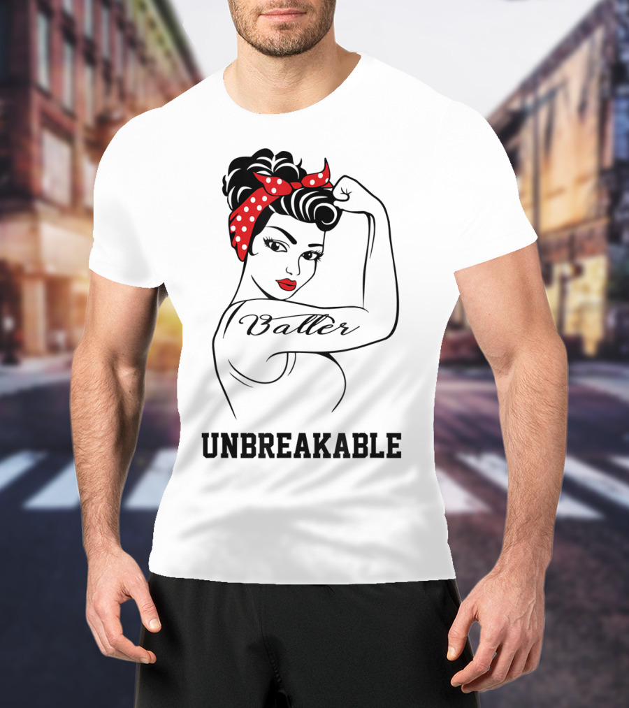Baller Unbreakable Rosie The Riveter Style Фрузнаемурад � Fiola🔲 T-Shirt