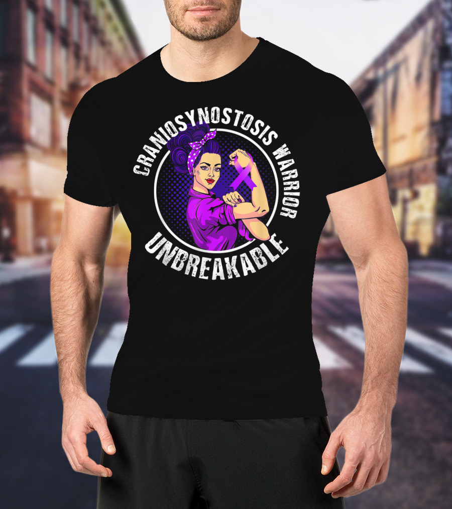 Craniosynostosis Warrior Unbreakable Retro Empowerment T-Shirt