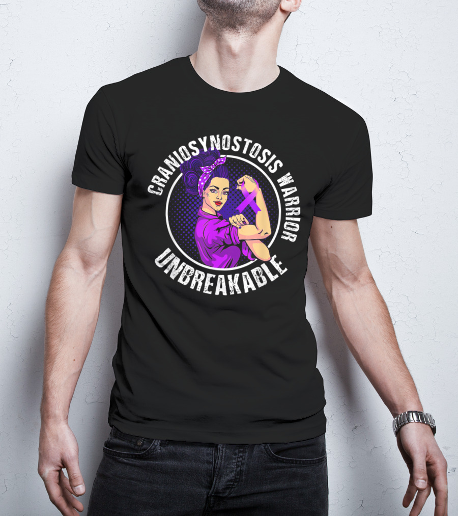 Craniosynostosis Warrior Unbreakable Retro Empowerment T-Shirt