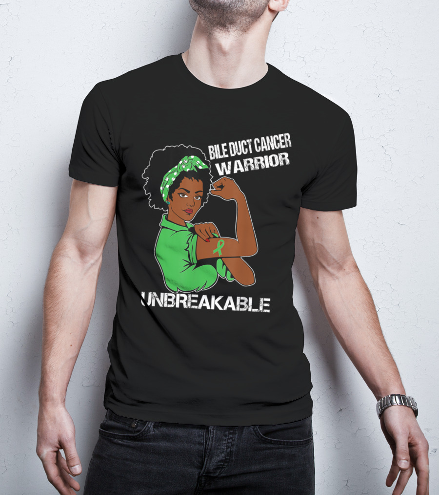 Bile Duct Cancer Warrior Unbreakable Strong Woman With Awareness T-Shirt