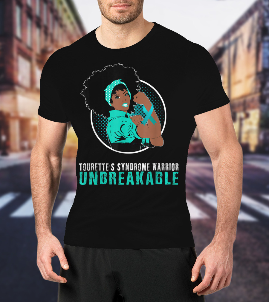 Tourette's Syndrome Warrior Unbreakable Black Girl T-Shirt