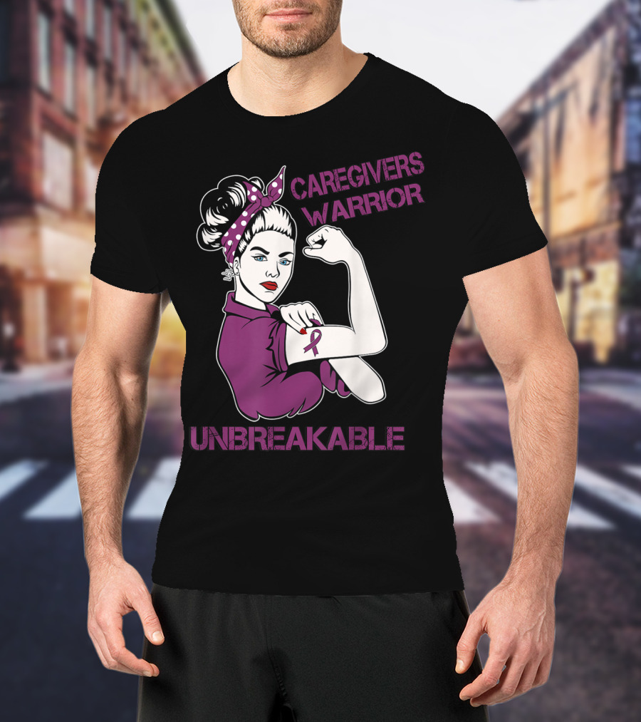 Caregivers Warrior Unbreakable Rosie The Riveter T-Shirt