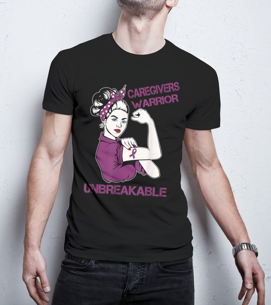 Caregivers Warrior Unbreakable Rosie The Riveter T-Shirt