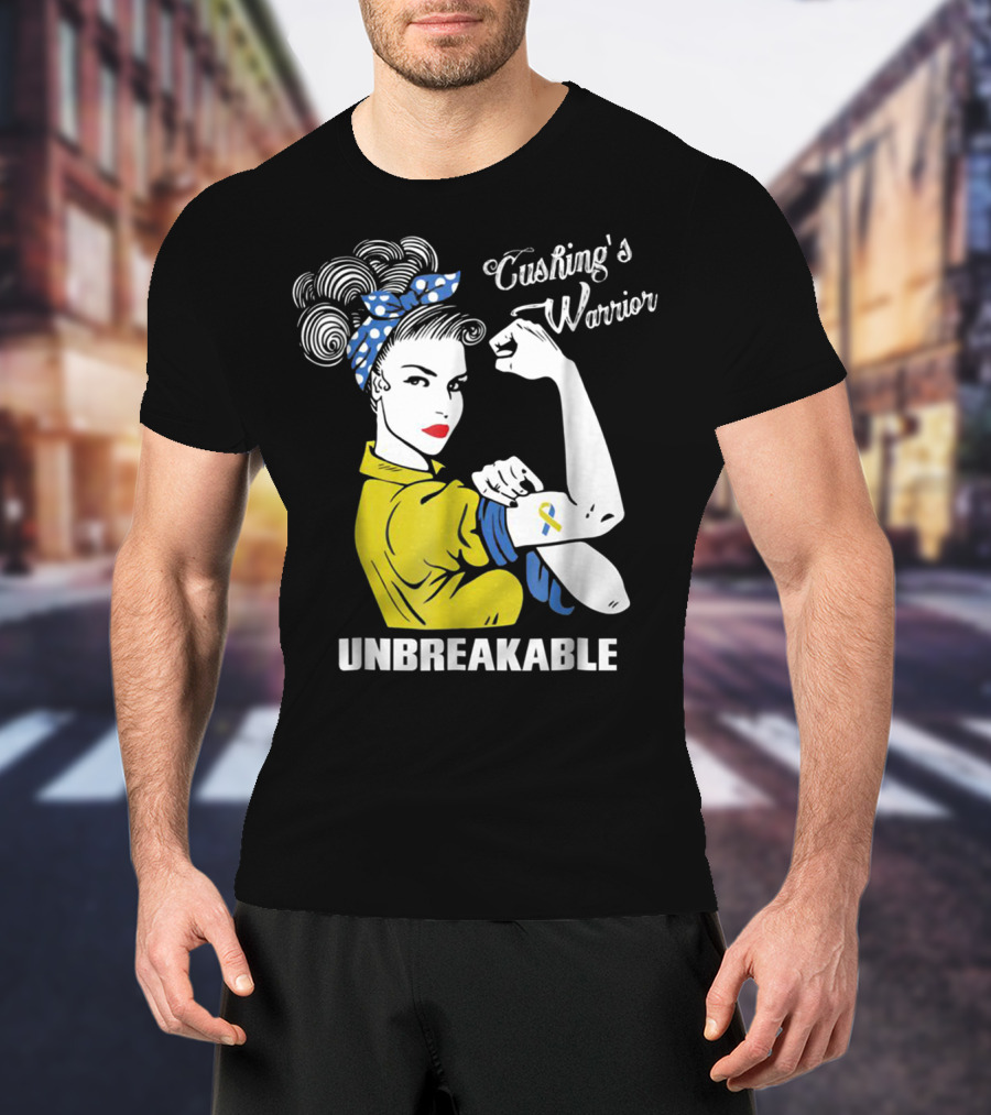 Cushing's Warrior Unbreakable Strong Woman Rosie Riveter T-Shirt