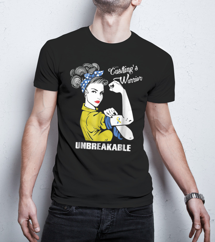 Cushing's Warrior Unbreakable Strong Woman Rosie Riveter T-Shirt