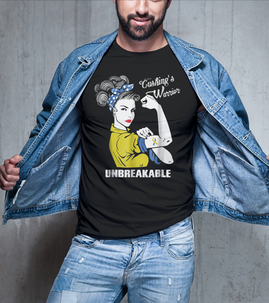Cushing's Warrior Unbreakable Strong Woman Rosie Riveter T-Shirt