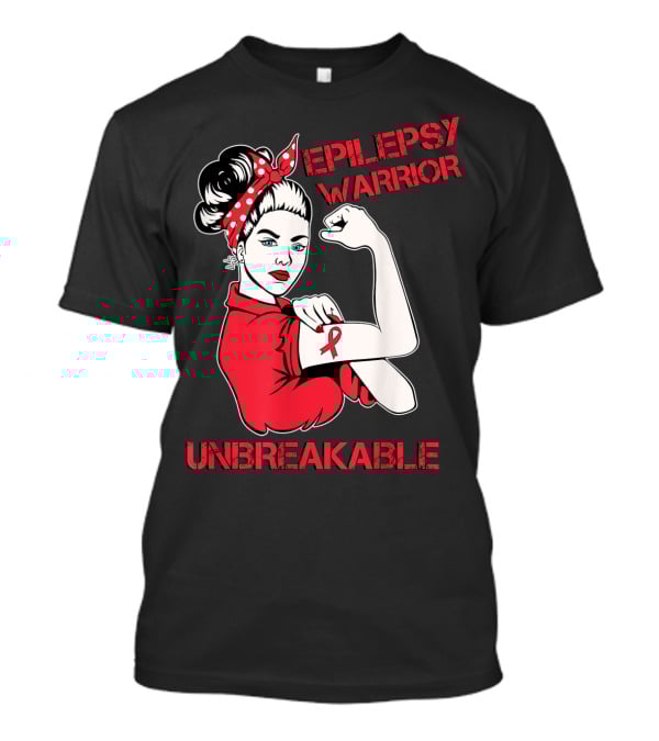 Epilepsy Warrior Unbreakable Rosie The Riveter Inspired T-Shirt