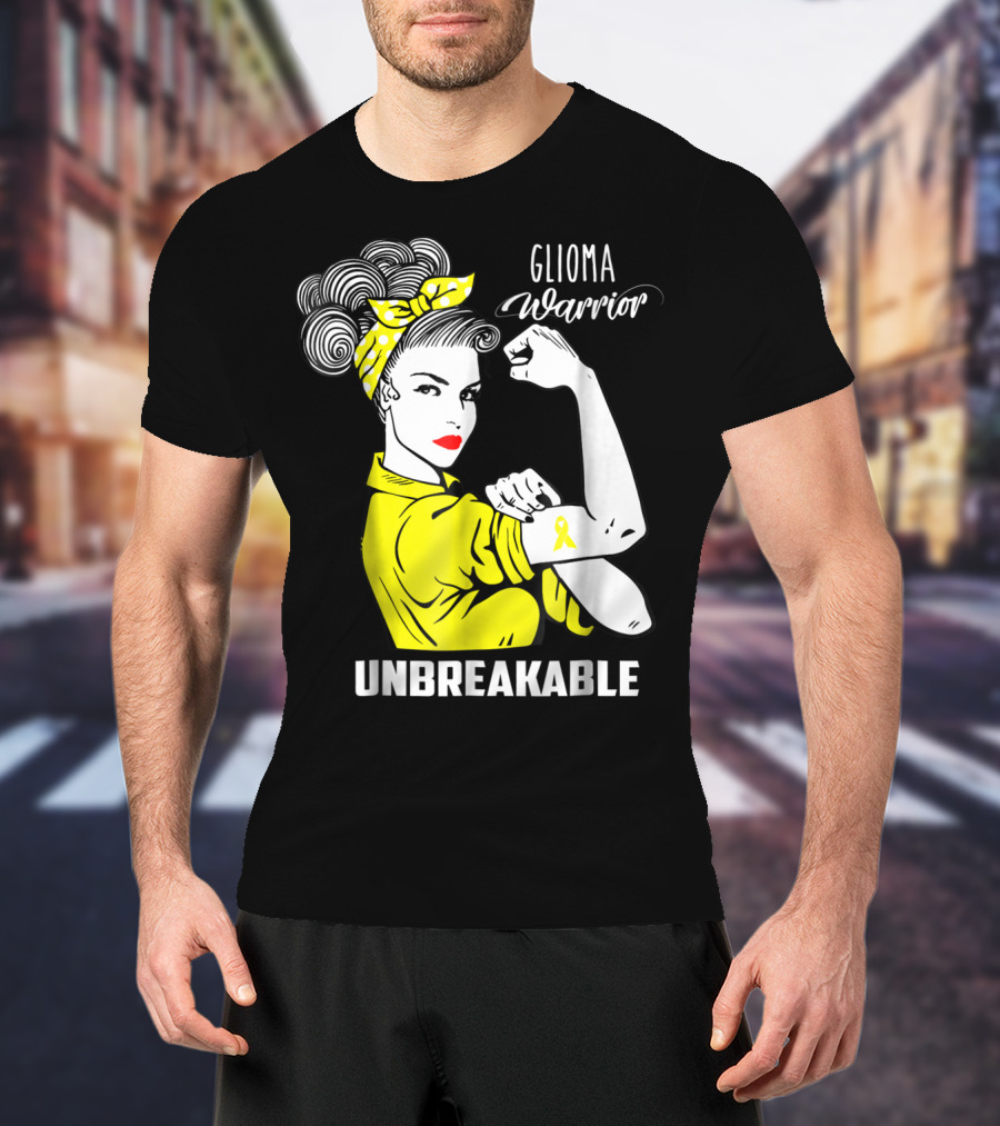 Glioma Warrior Unbreakable Awareness Ribbon T-Shirt