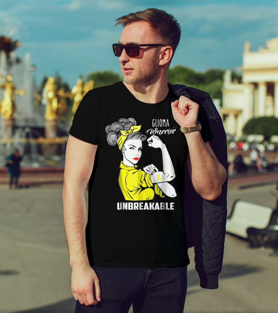 Glioma Warrior Unbreakable Awareness Ribbon T-Shirt