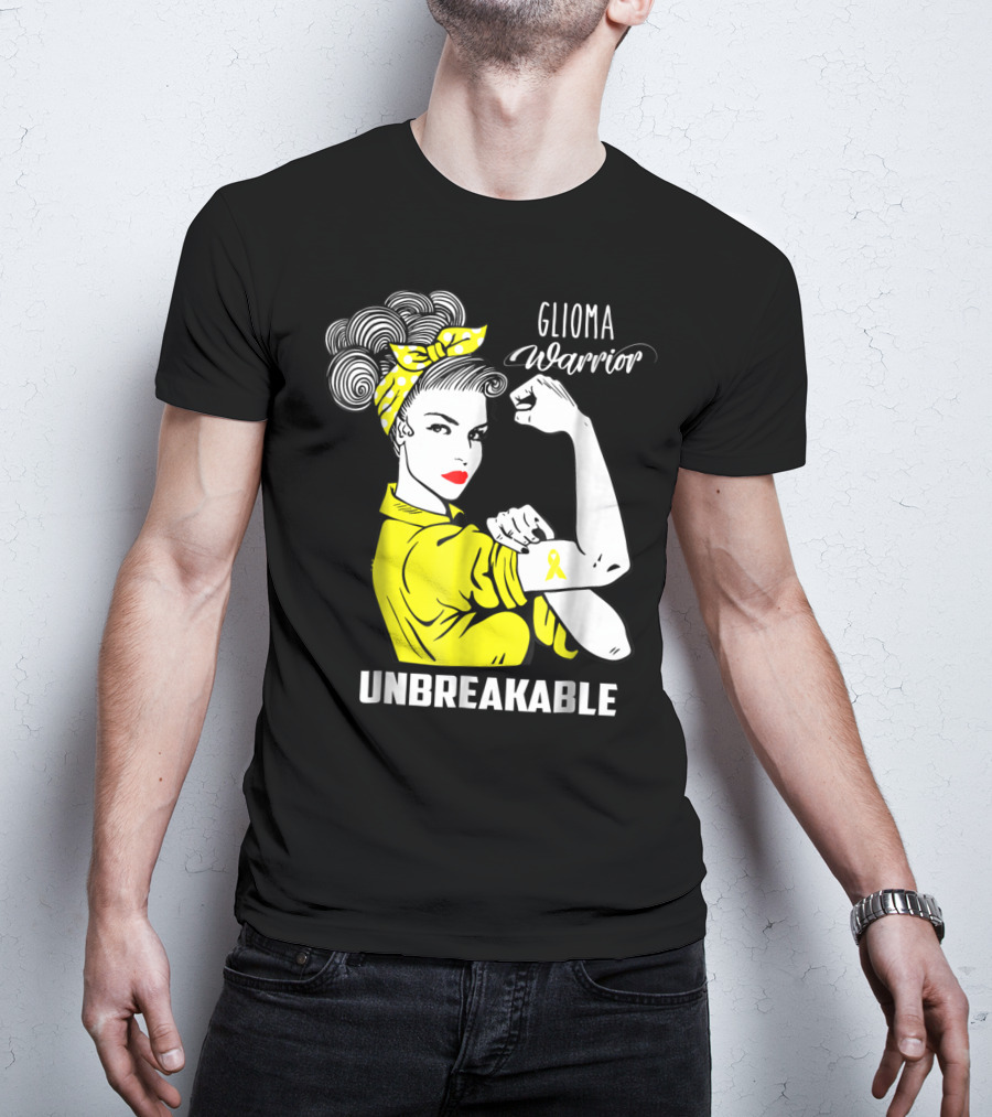 Glioma Warrior Unbreakable Awareness Ribbon T-Shirt