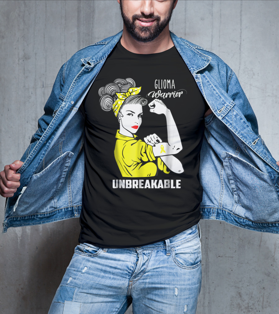 Glioma Warrior Unbreakable Awareness Ribbon T-Shirt