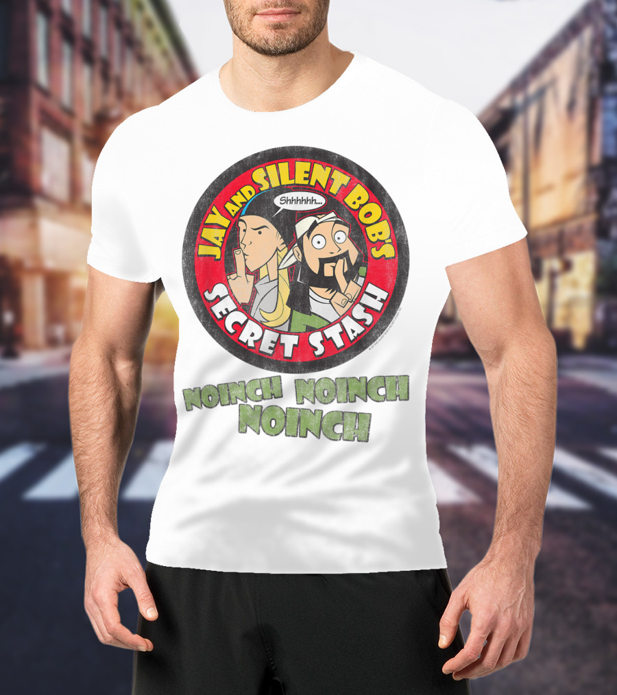 Jay And Silent Bob's Secret Stash Shhhhh Noinch Noinch Noinch T-Shirt