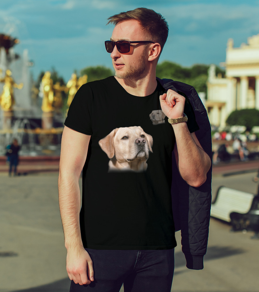 Funny Yellow Lab Dog Photo School Labrador T-Shirt