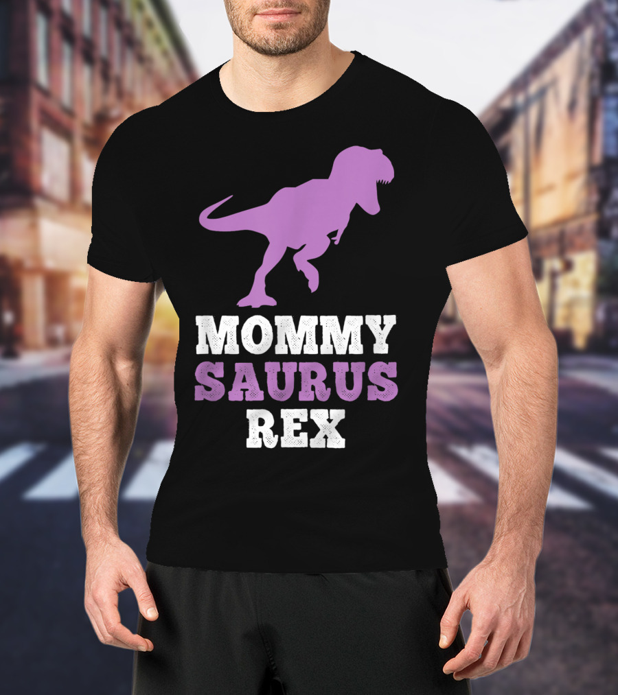 Mommysaurus Rex Purple Dinosaur Mother's Day Humor T-Shirt