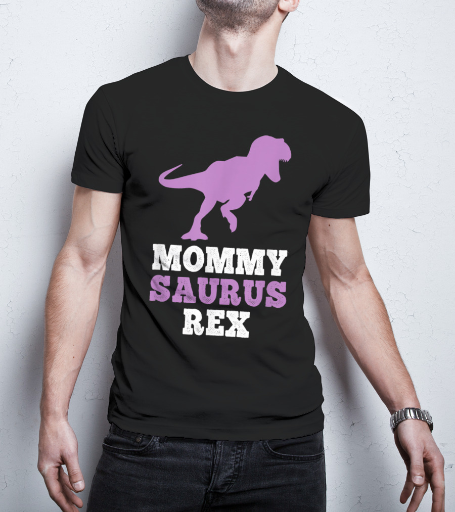 Mommysaurus Rex Purple Dinosaur Mother's Day Humor T-Shirt