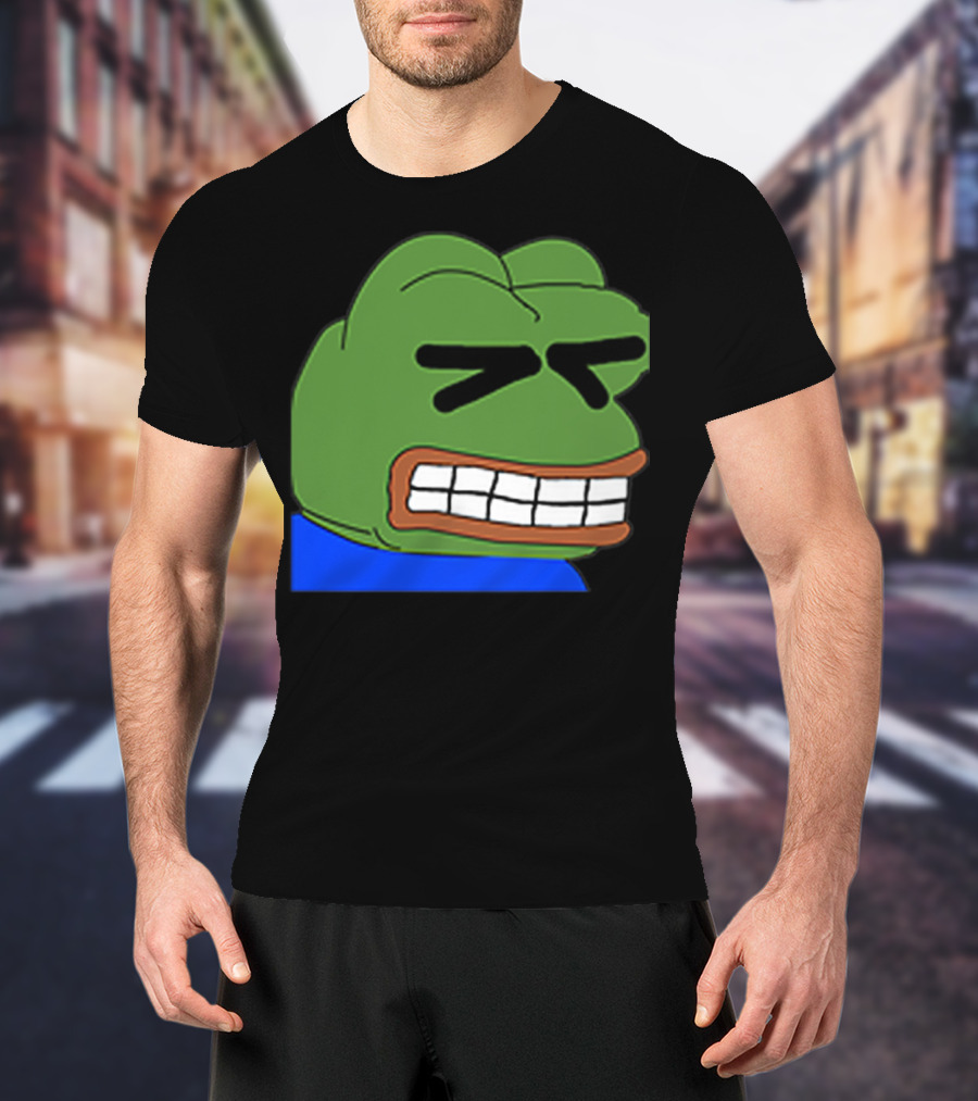 Pepepains Meme Frog Expression Emote T-Shirt