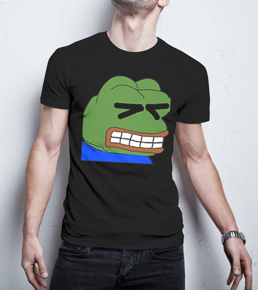 Pepepains Meme Frog Expression Emote T-Shirt