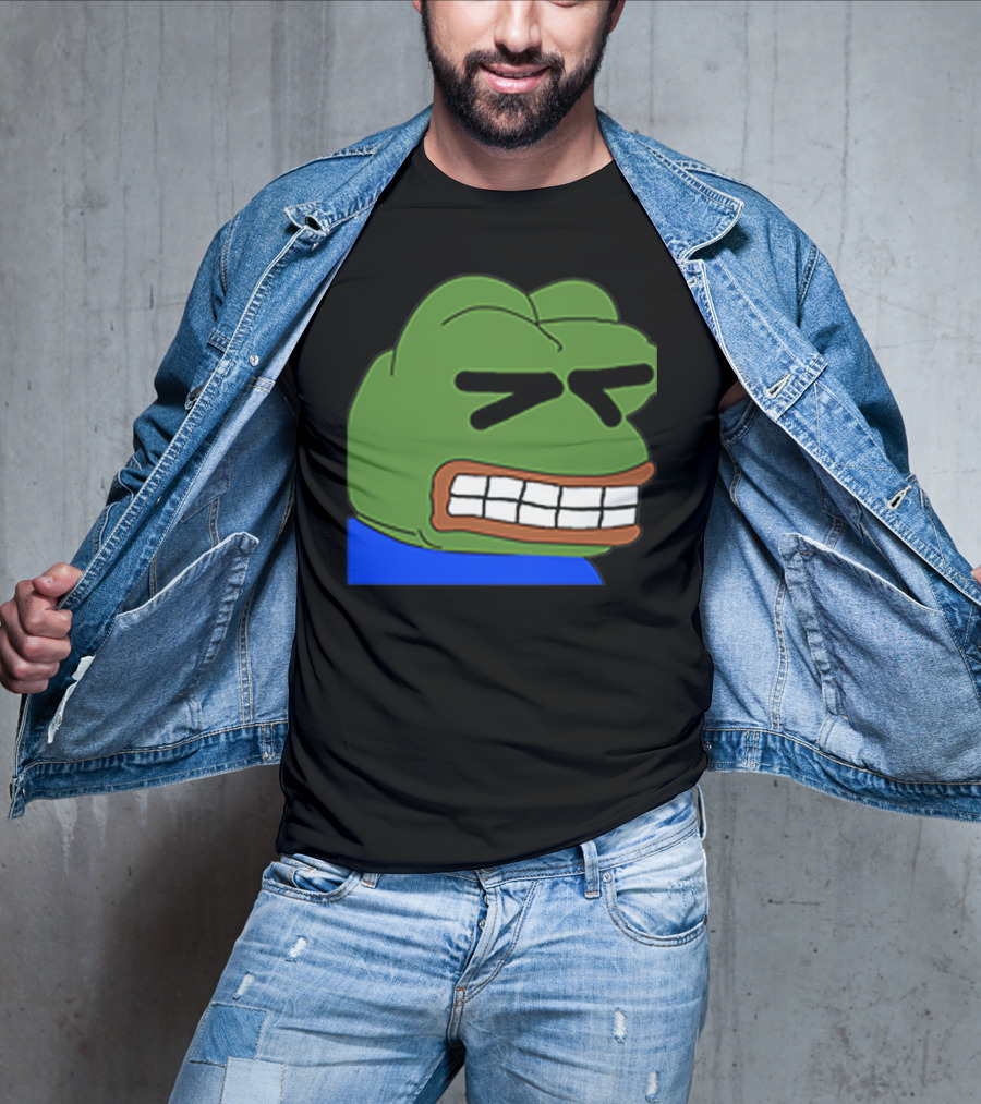 Pepepains Meme Frog Expression Emote T-Shirt