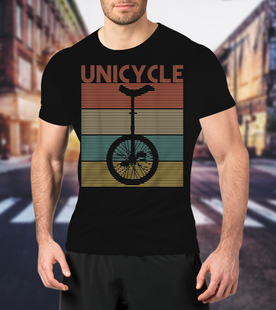 Unicycle Retro Stripe T-Shirt