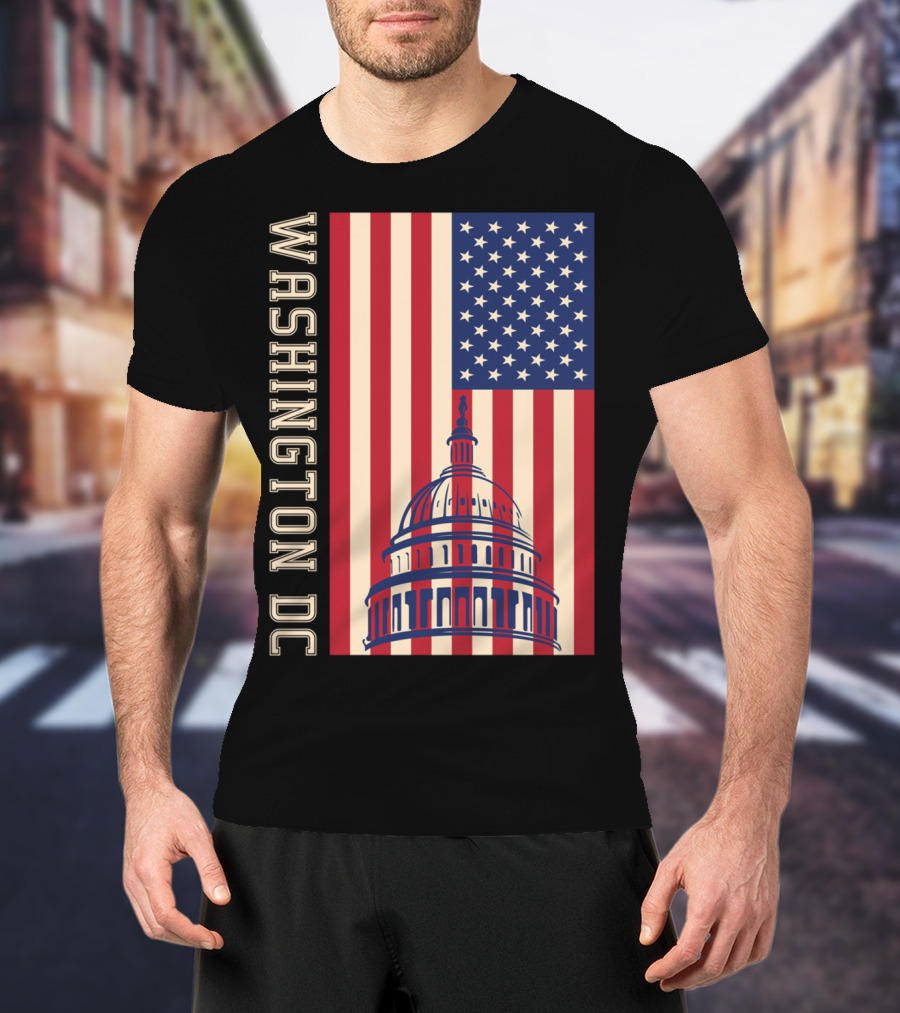 Washington DC American Flag Capitol Building T-Shirt