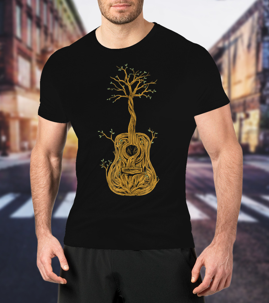 Tree Of Life Acoustic Guitar Nature Guitarist T-Shirt