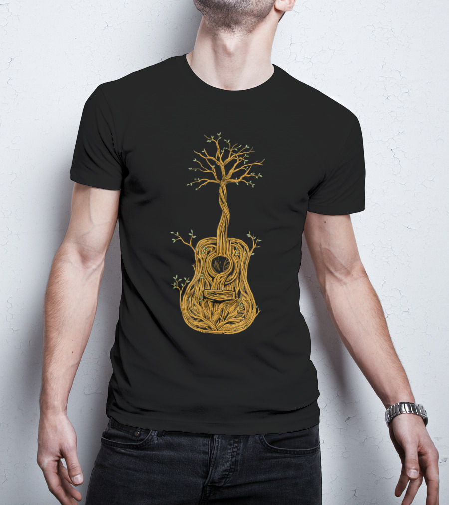 Tree Of Life Acoustic Guitar Nature Guitarist T-Shirt