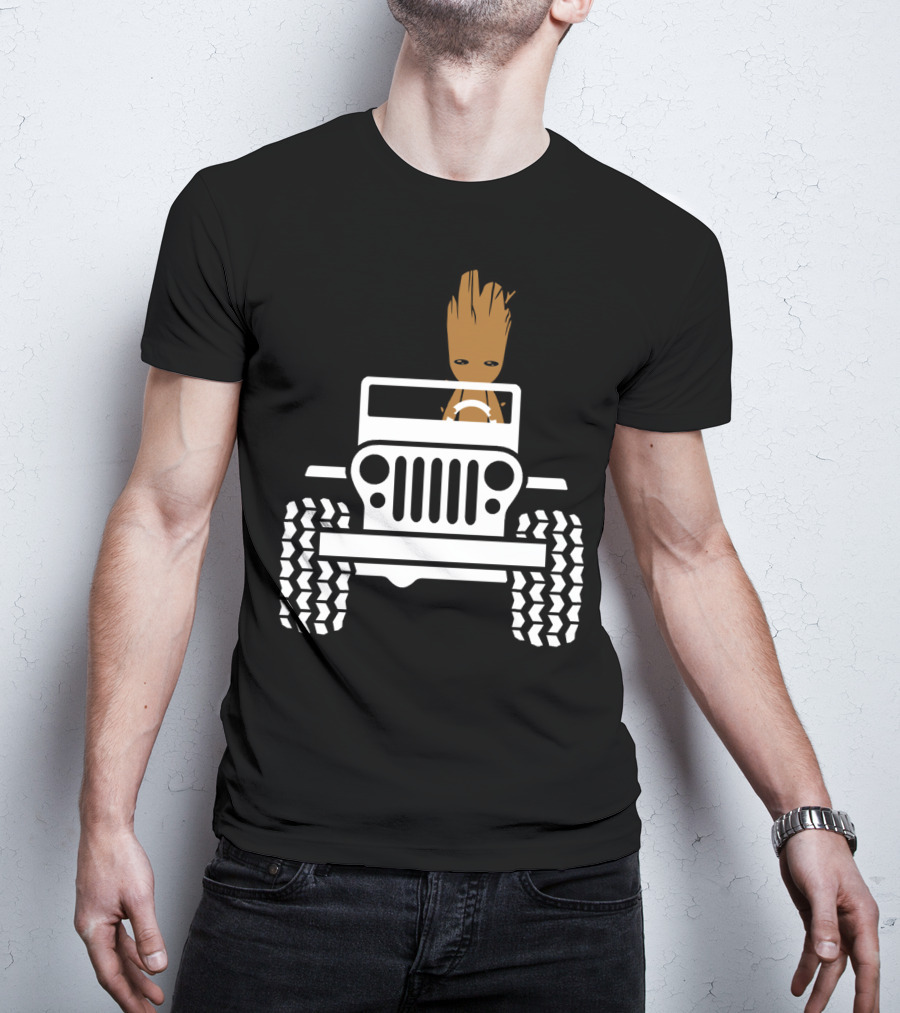 Funny Baby Drive Jeeps Distressed 70s T-Shirt