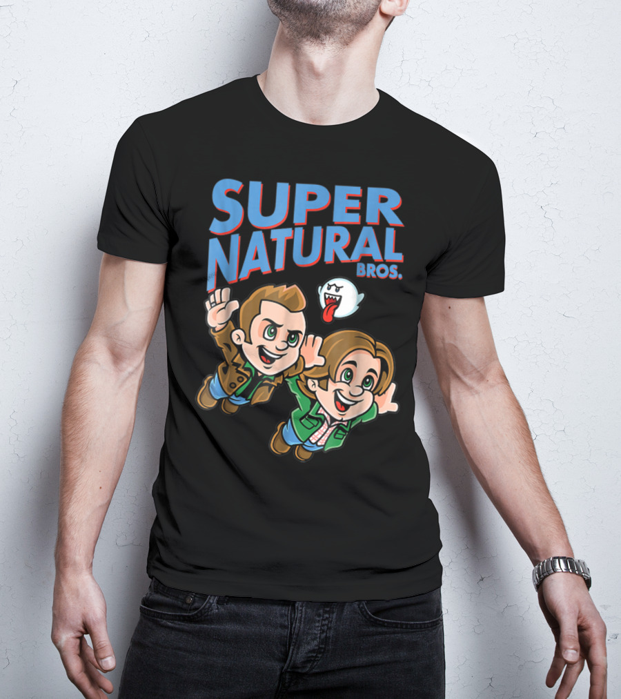 Supernatural Bros Funny Mashup With Ghost Character T-Shirt