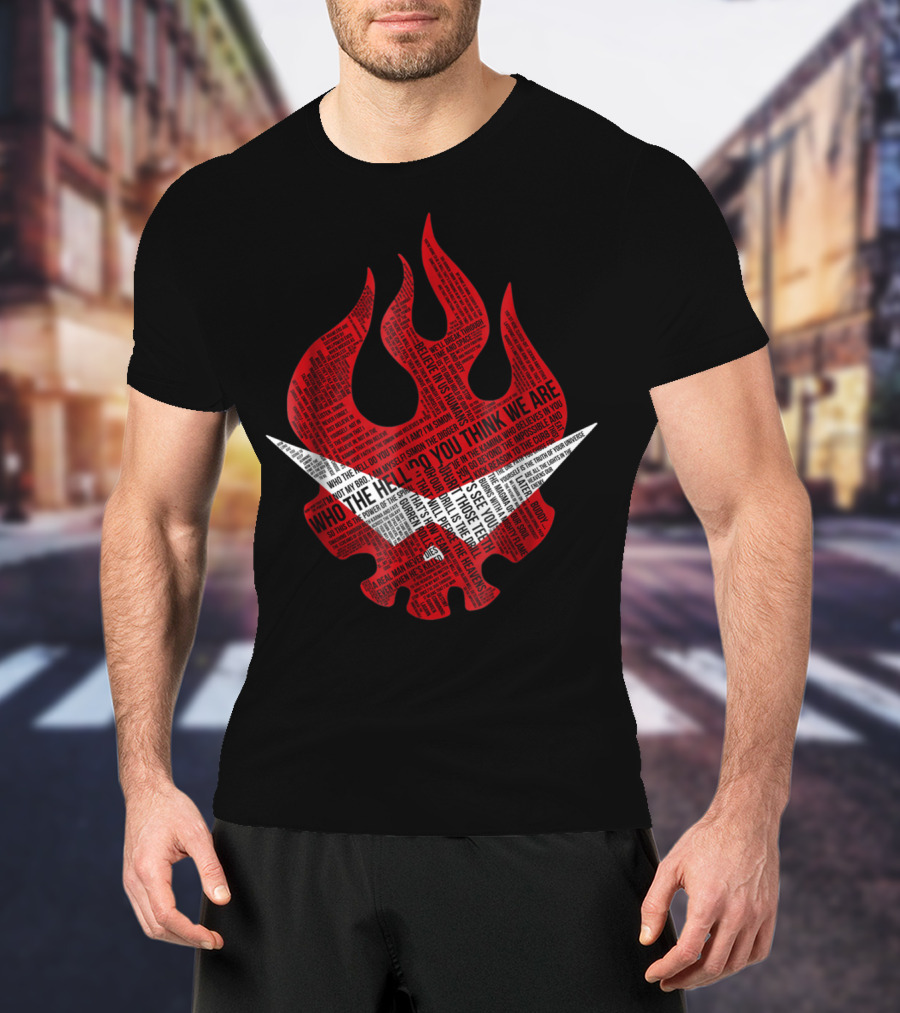 Gurren Lagann Logo Typography Who The Hell Do You Think We Are T-Shirt
