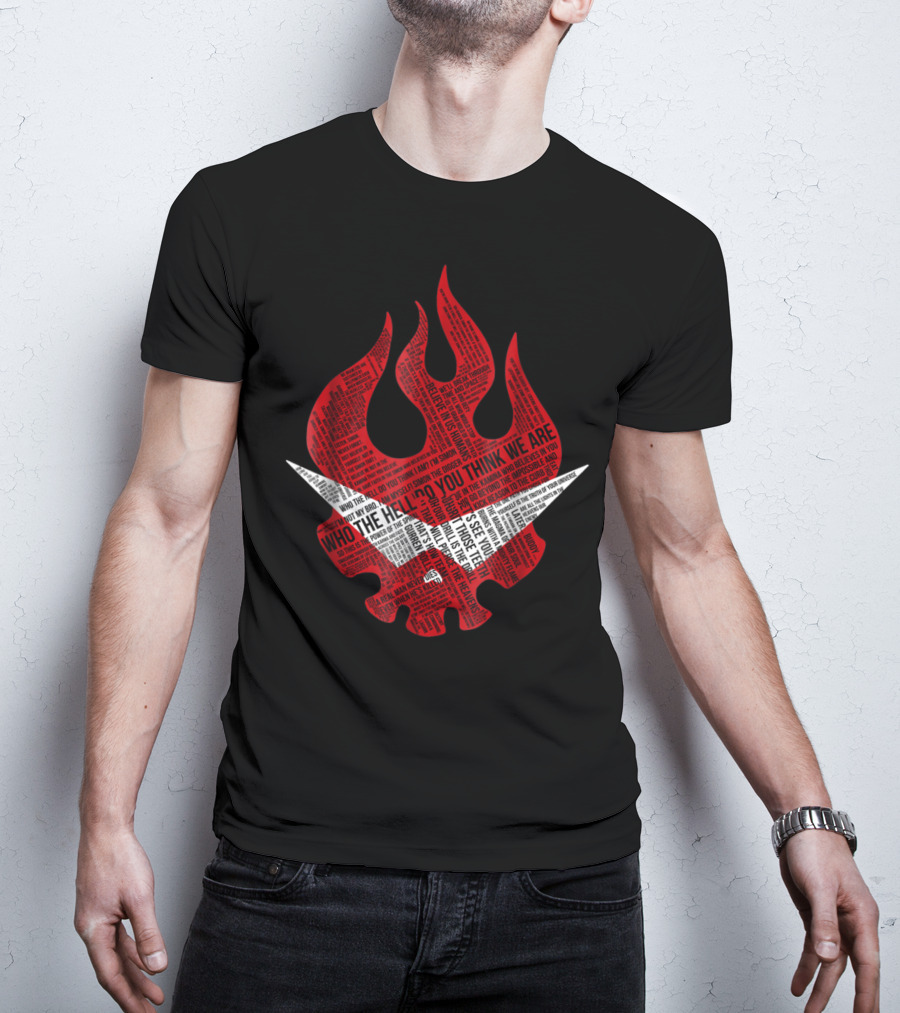 Gurren Lagann Logo Typography Who The Hell Do You Think We Are T-Shirt