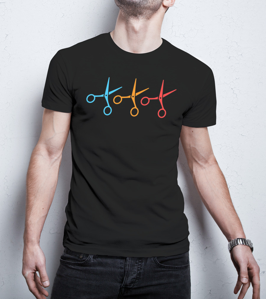 Hairdresser Scissors Colorful Hairstylist Tools T-Shirt