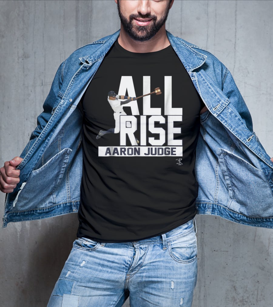All Rise Aaron Judge Baseball Motif T-Shirt