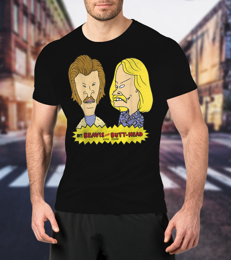 MTV Beavis And Butt-Head Seventies Mustaches Retro Look By Mike Judge T-Shirt