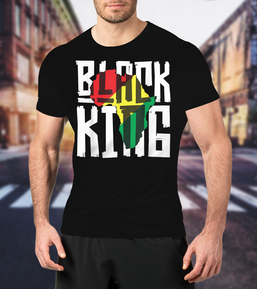 Black King Africa Tribal Men History Month T-Shirt