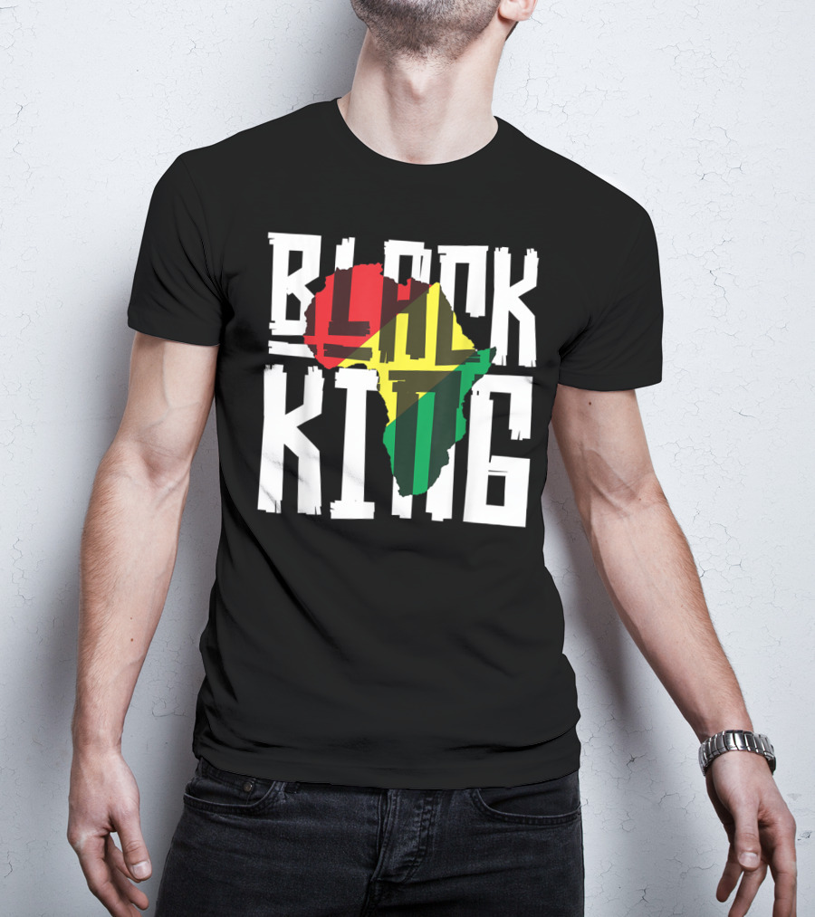 Black King Africa Tribal Men History Month T-Shirt