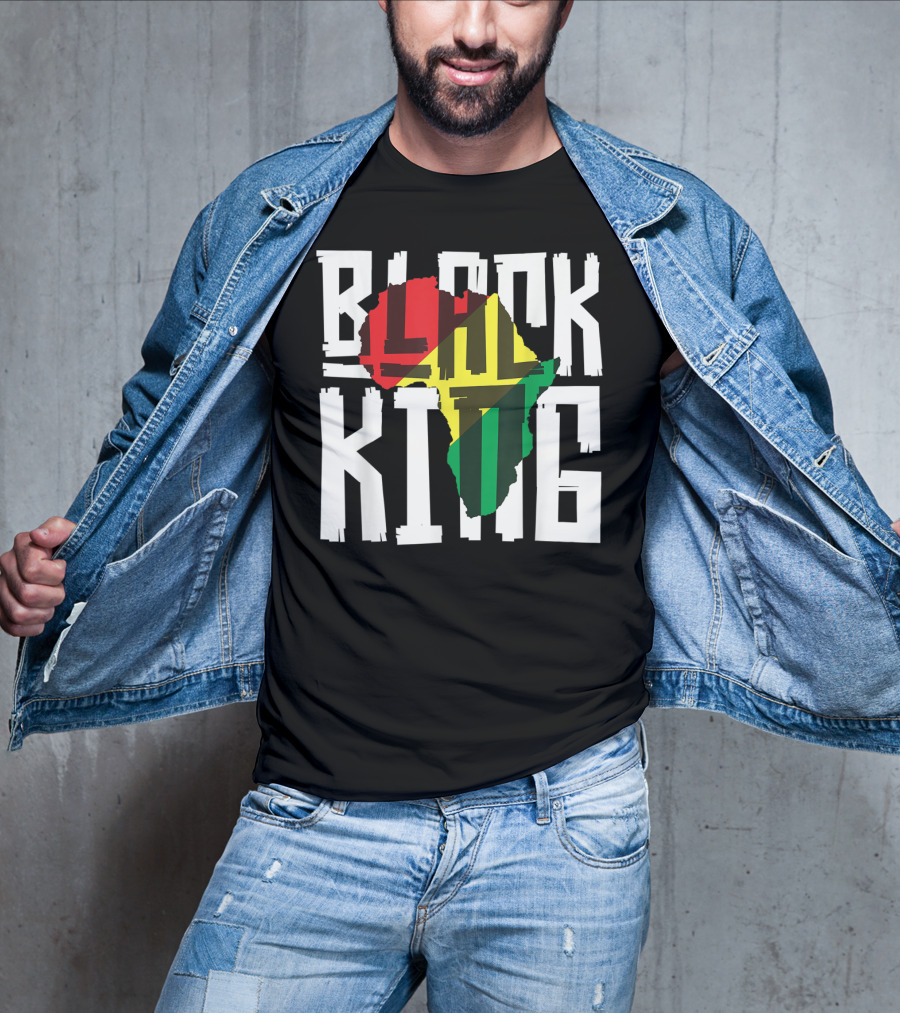 Black King Africa Tribal Men History Month T-Shirt