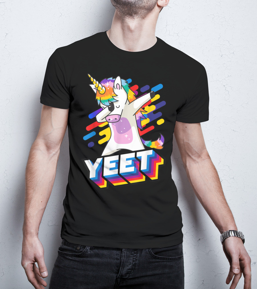 Yeet Rainbow Unicorn Dabbing T-Shirt