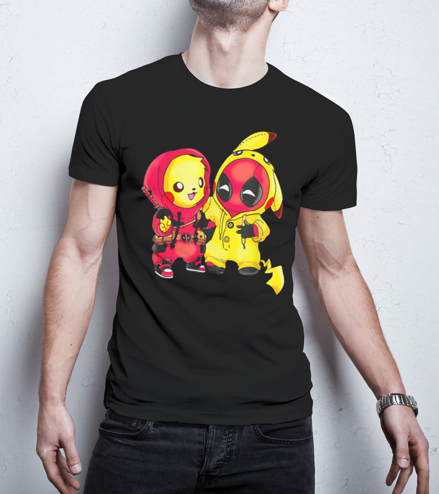 Cute Pikapool Pikachu Deadpool Mashup Hoodie Characters T-Shirt