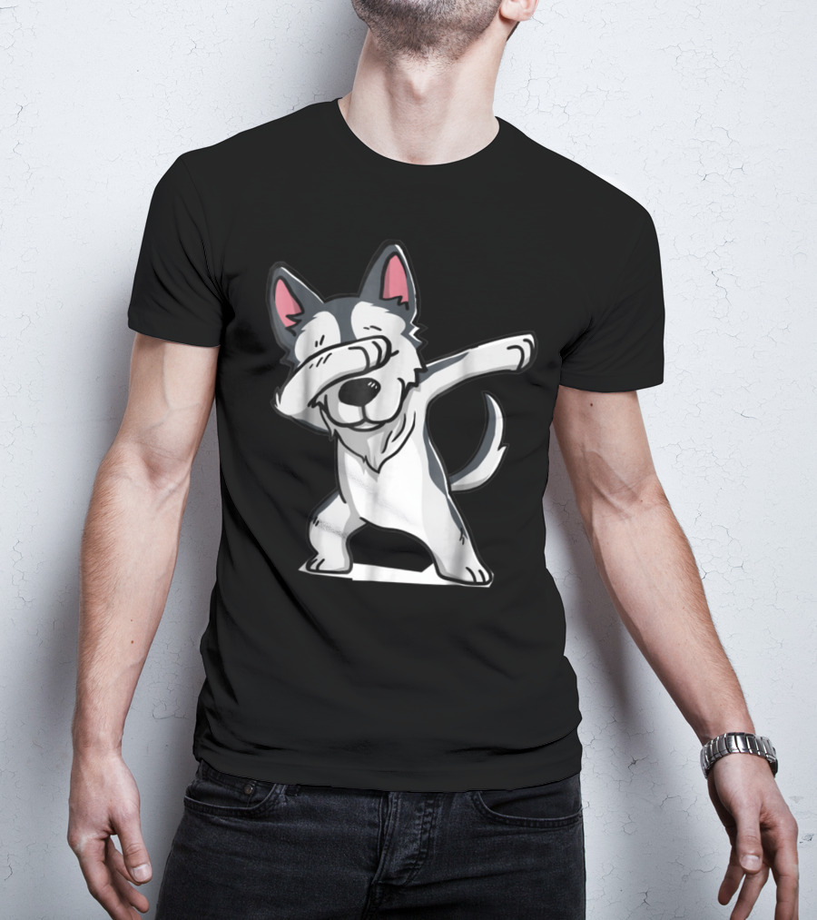 Cute Funny Dabbing Wolf Dab T-Shirt