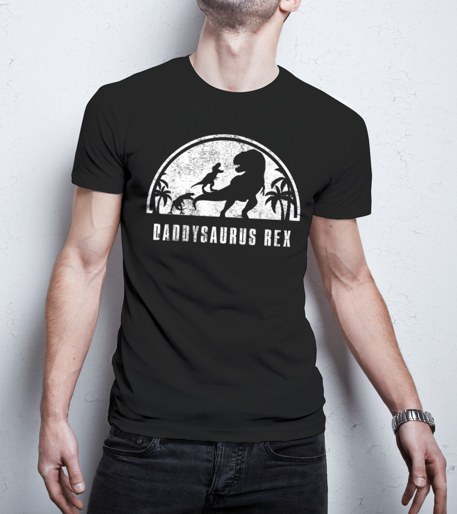 Daddysaurus Rex Dinosaur Family T-Shirt