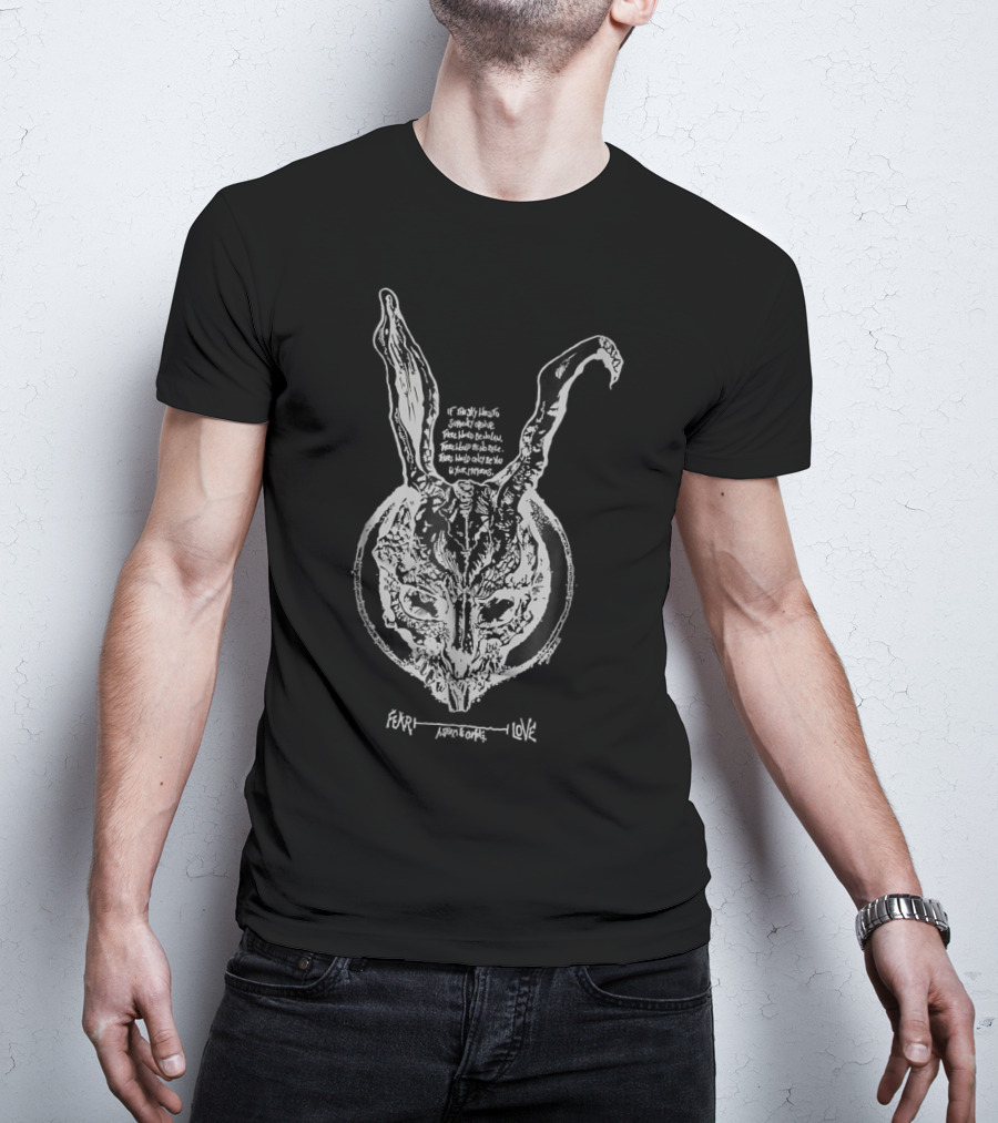 Fear And Love Donnie Darko Rabbit Drawing T-Shirt