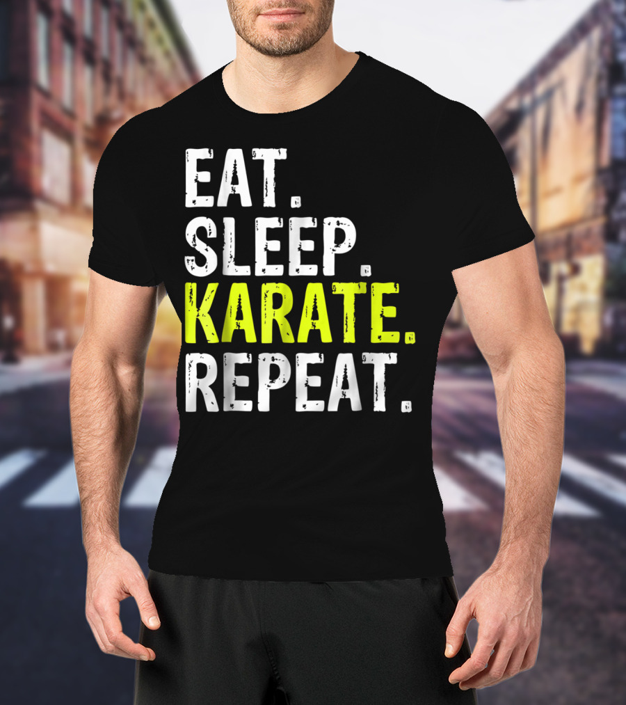 Eat Sleep Karate Repeat Martial Arts Lifestyle T-Shirt