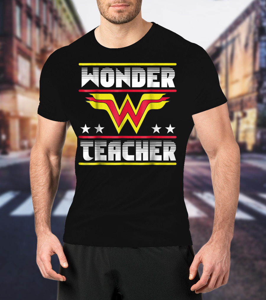 Wonder Teacher Stars W T-Shirt