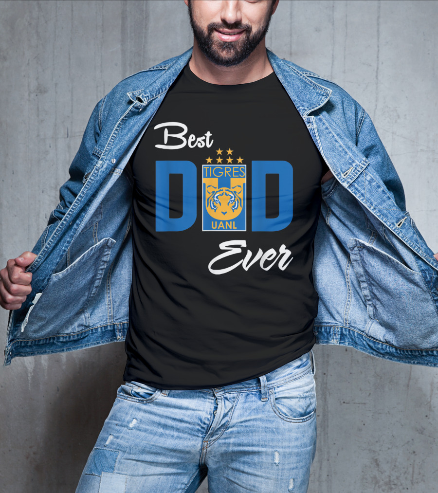 Best Dad Ever FC Tigres UANL Logo Mexico T-Shirt