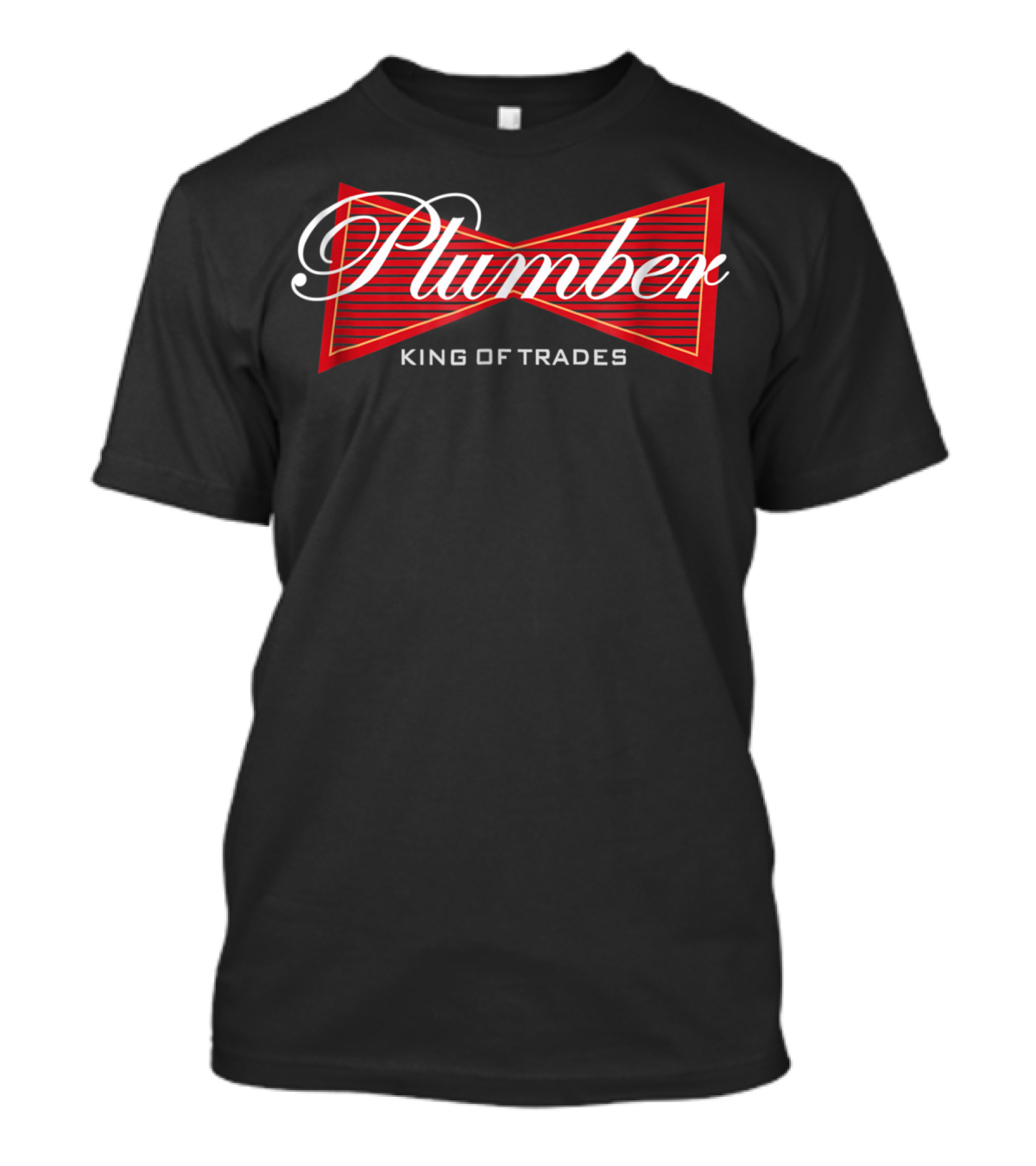 Plumber King Of Trades Red Bowtie T-Shirt