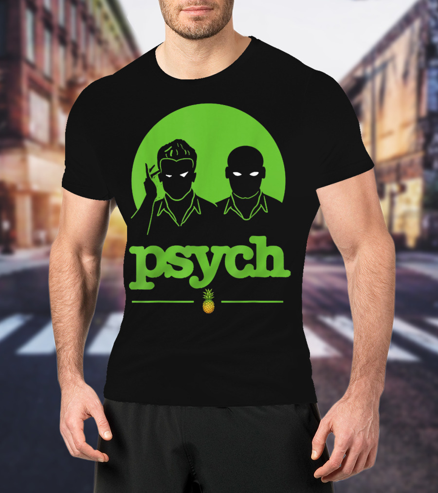 Psych Gus Shawn Spencer Funny Unique Pineapple T-Shirt