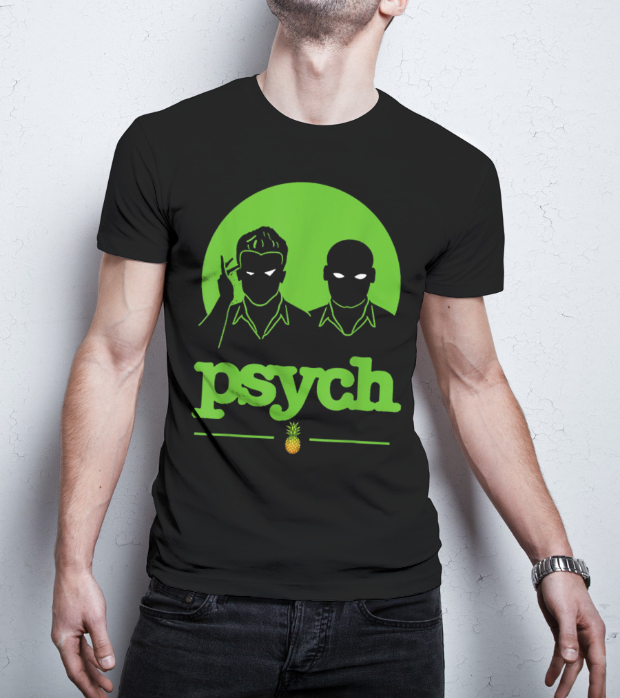 Psych Gus Shawn Spencer Funny Unique Pineapple T-Shirt